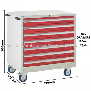 Euroslide Storage Cabinet Mobile 7 Drawers